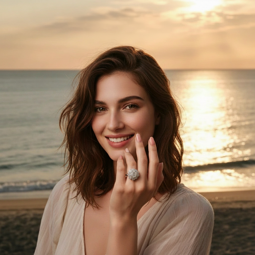 Dazzling 5 Carat Moissanite Ring..