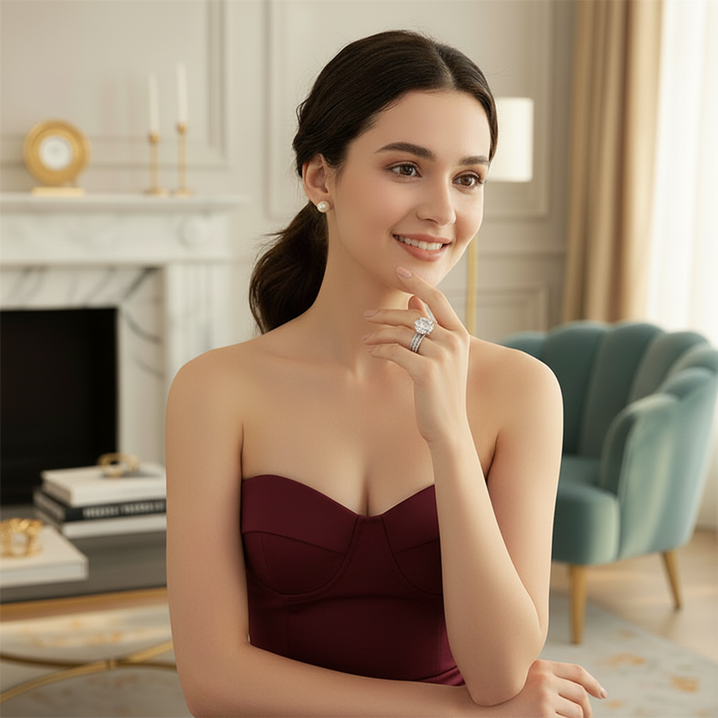 Radiant 2-Carat Moissanite Luxe Ring..